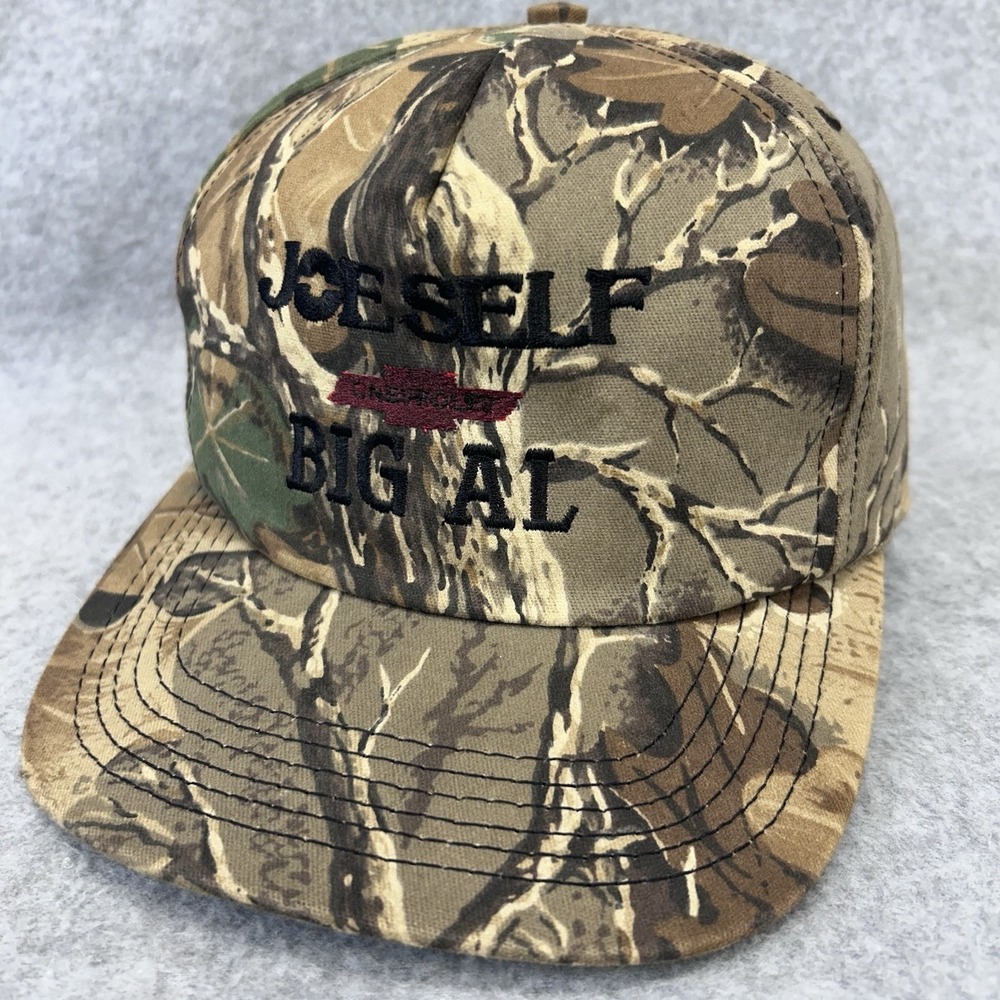 Vintage Joe Self Chevrolet Big Al Camo Snapback Cap USA Outdoor Cap